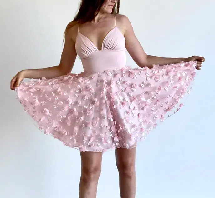 Studio Minc Spring Mini Dress Pink Size 0/ AU 8 - Image 3