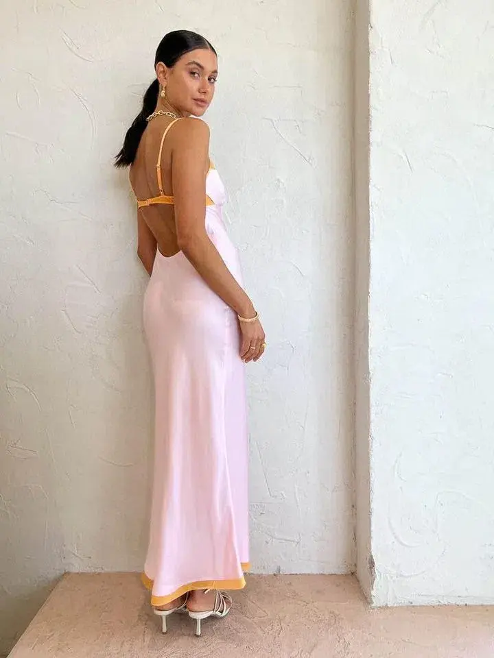 Bec & Bridge Joelle Maxi Dress Pink Size 8 for rent on The Volte - main image
