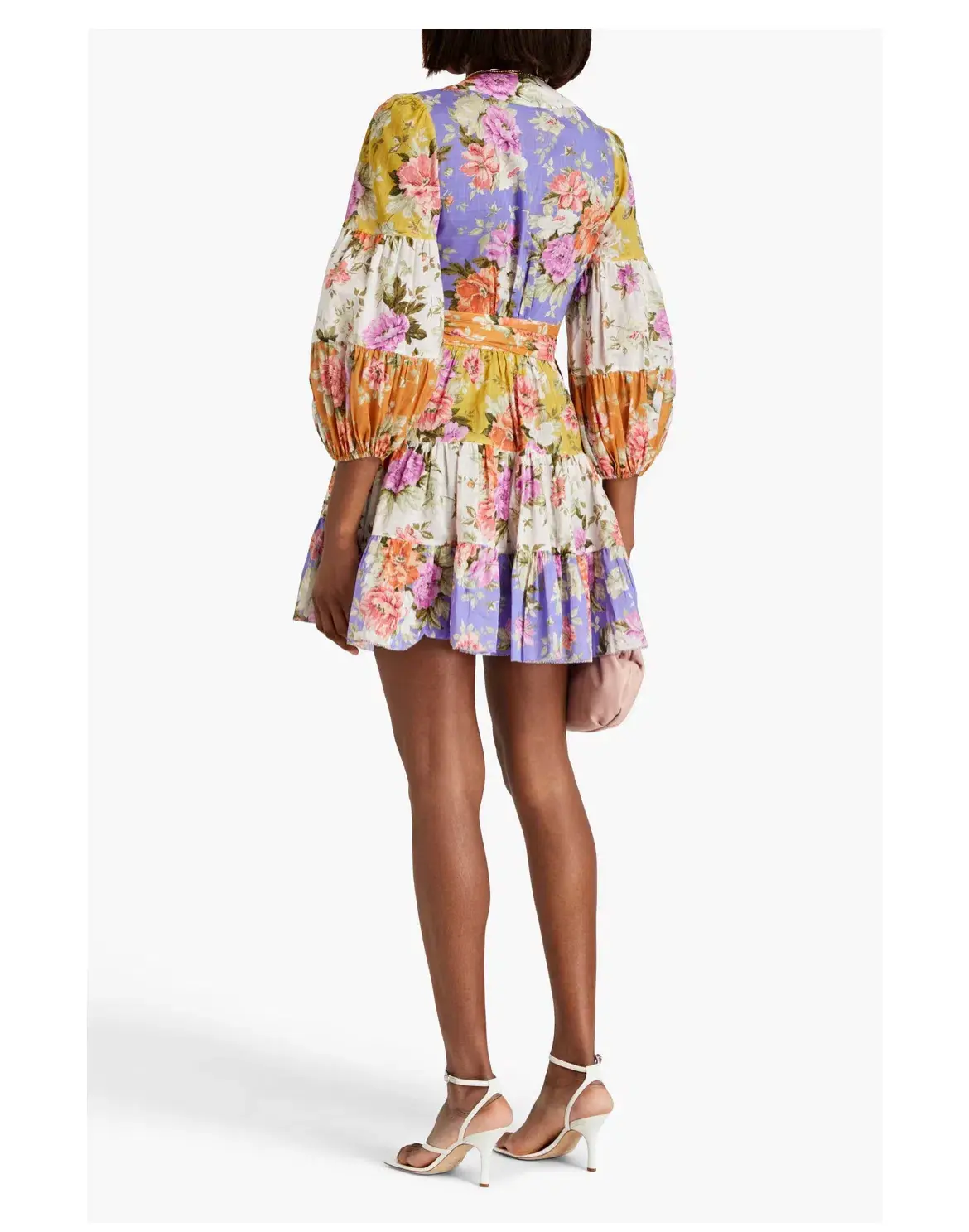 Zimmermann Pattie Wrap Mini Dress Floral Size 3/ Au 14 - Image 2