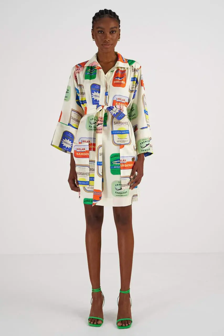 Oroton Sardinia Print Tunic Dress Size 14 - Image 1