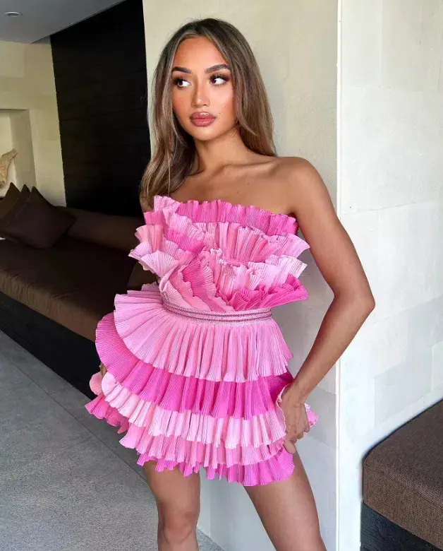 Eliya the Label Josephine Mini Dress in Pink Size M / AU 10 - Image 3