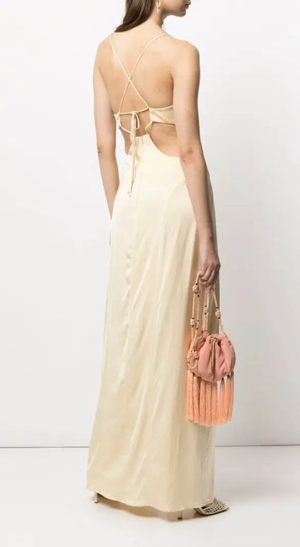 Manning Cartell Sleeveless Maxi Dress Champagne Yellow Size 6 - Image 3