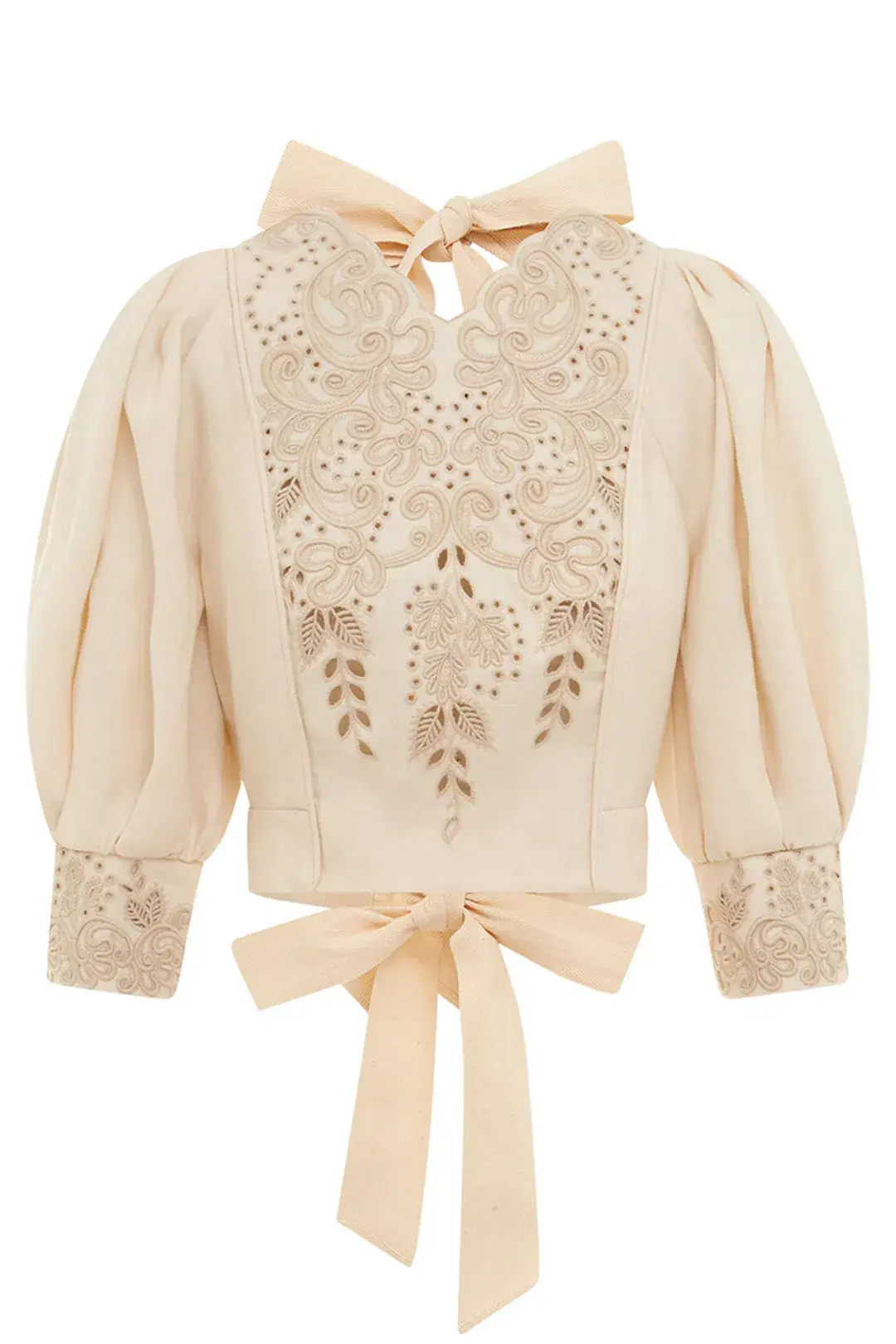 Alemais Violeta Tie Back Top Cream Size 6 - Image 6