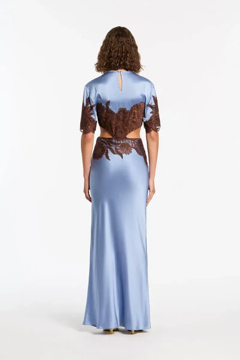 Sir the Label Danseurs Lace Cut Out Gown Blue Size 1/AU 10 - Image 3