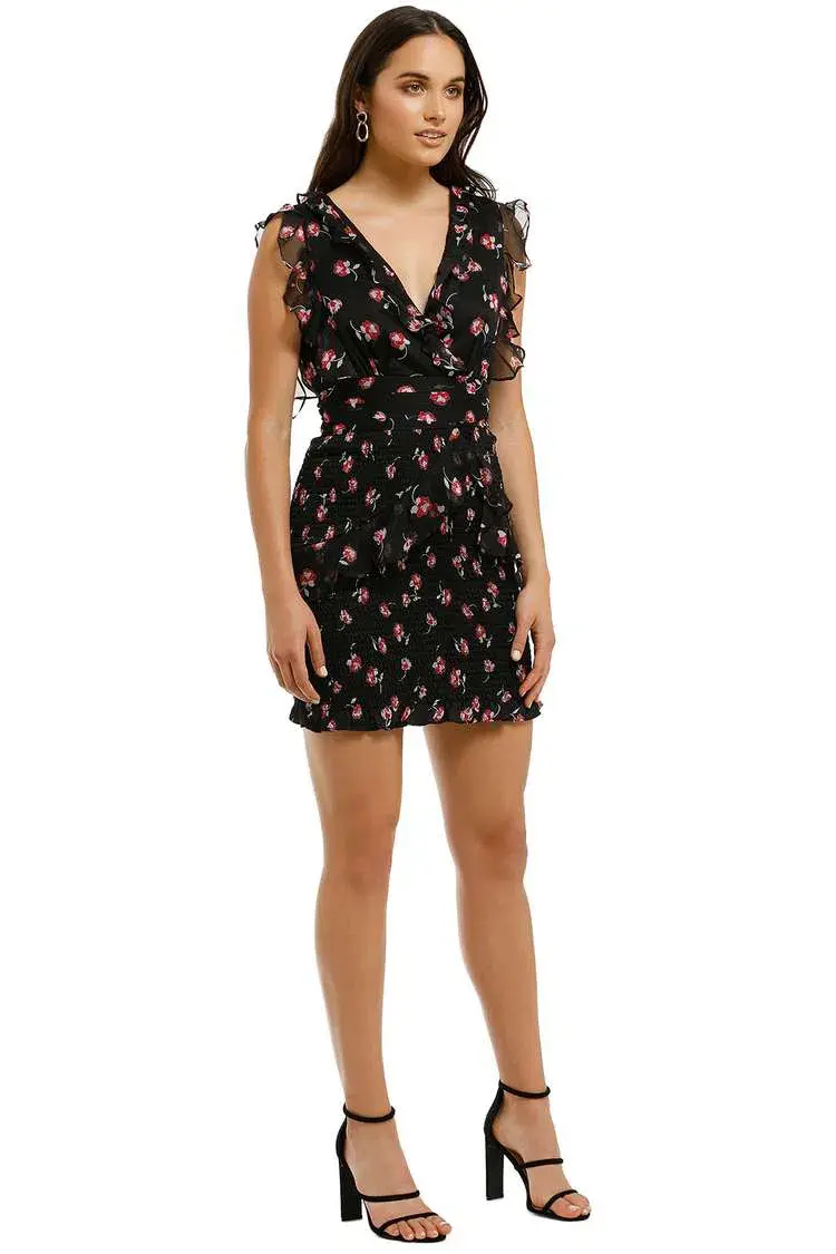Talulah Incognito Mini Dress Black Print Size M/AU 10  - Image 2