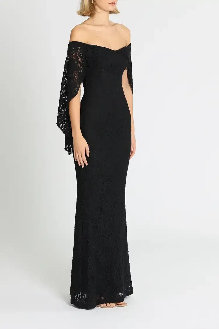 Pasduchas Flourish Gown Black Size 8 for rent on The Volte - main image
