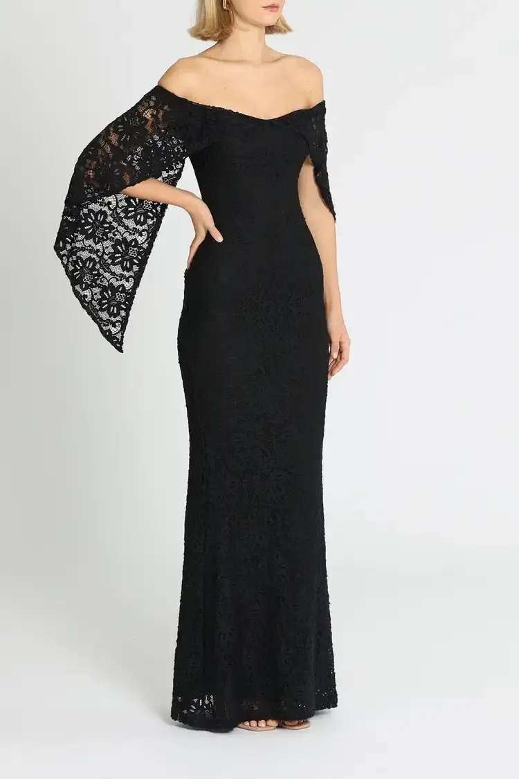 Pasduchas Flourish Gown Black Size 8 - Image 3