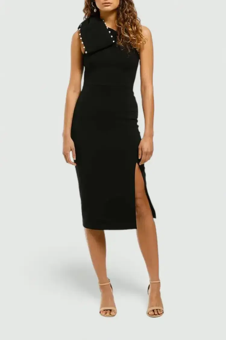 Rebecca Vallance Pipi Midi Black Size 12 - Image 1