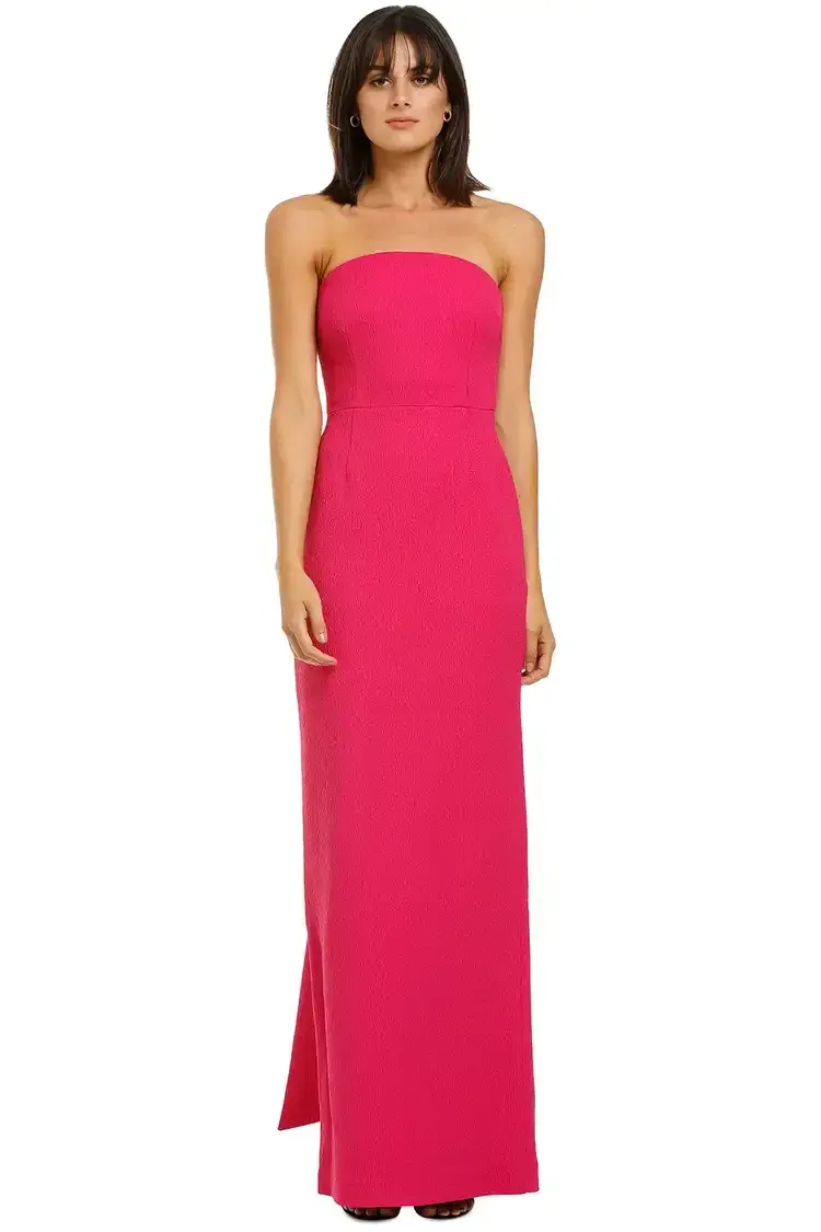 Rebecca Vallance Natalia Tie Gown Magenta Fuschia Pink Size 12 - Image 1