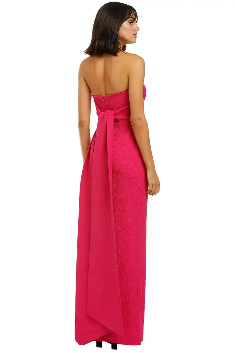 Rebecca Vallance Natalia Tie Gown Magenta Fuschia Pink Size 12 - Image 3