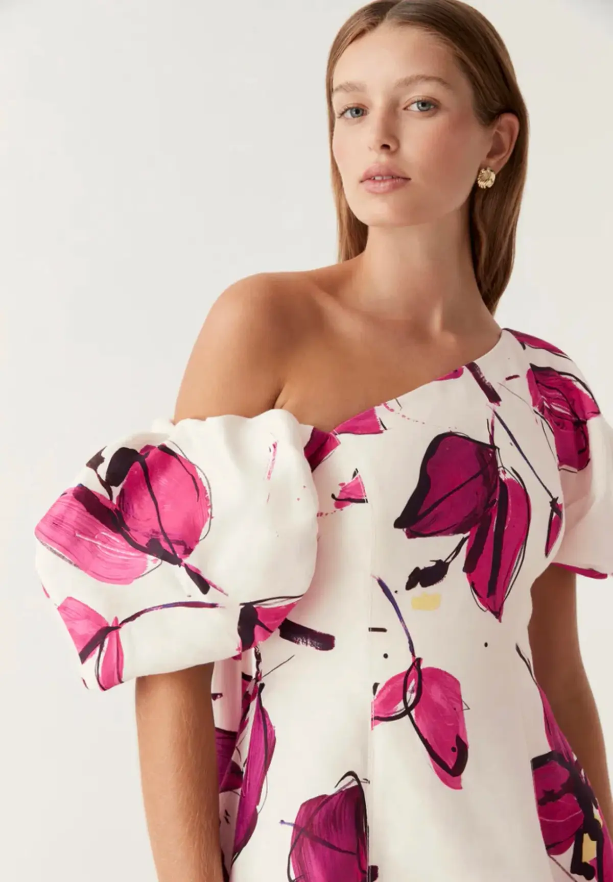 Aje Arista Tulip Sleeve Midi Dress Floral Size 16 - Image 4
