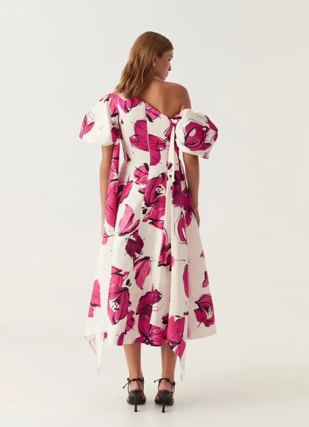Aje Arista Tulip Sleeve Midi Dress Floral Size 16 - Image 5