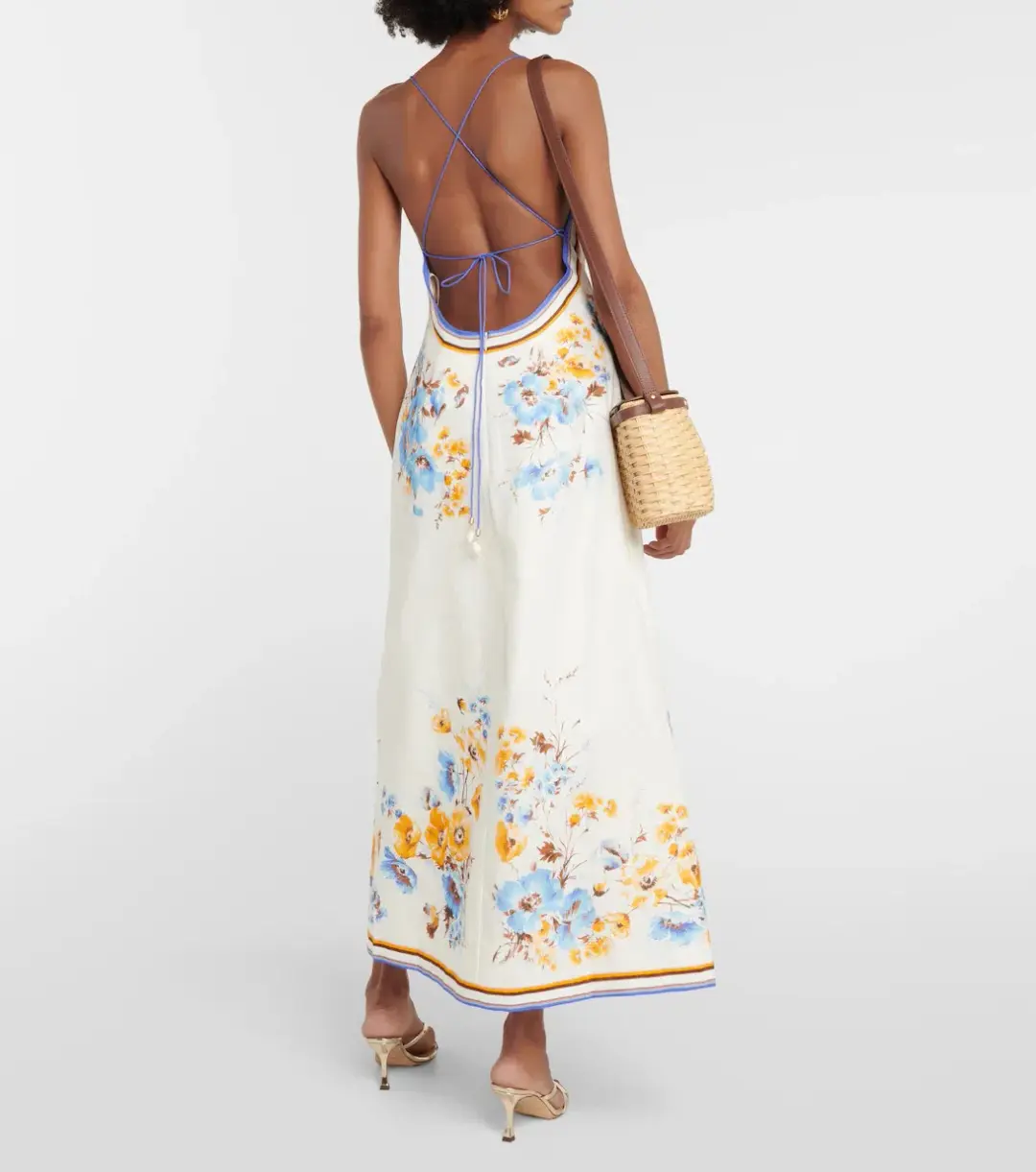 Zimmermann Halycon Slip Dress Floral Print Size 2/AU 10/12 for rent on The Volte - main image