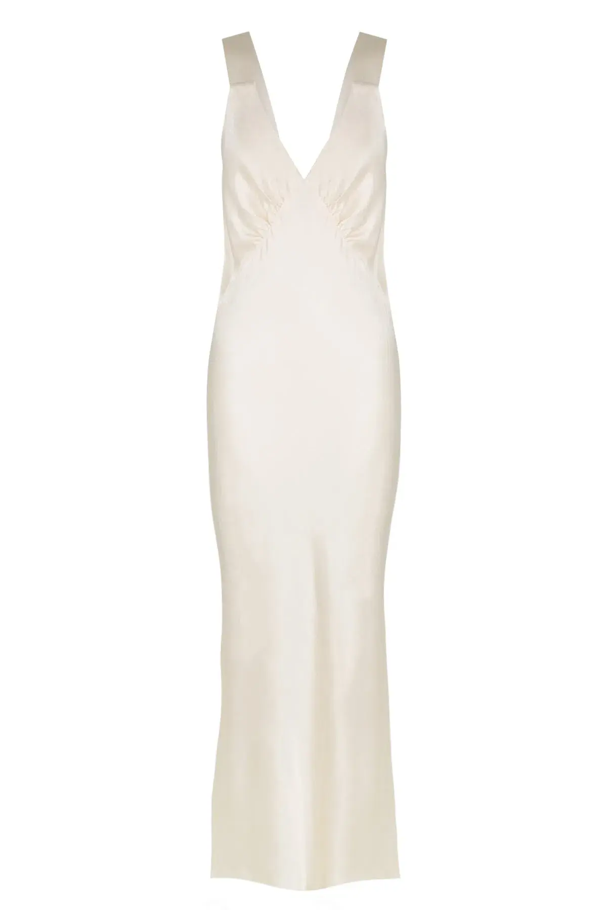 Shona Joy La Lune Plunged Midi Dress Cream Size 10 - Image 3