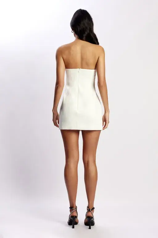 Meshki Maci Crepe Mini Dress White Size XS/Au 6 - Image 2