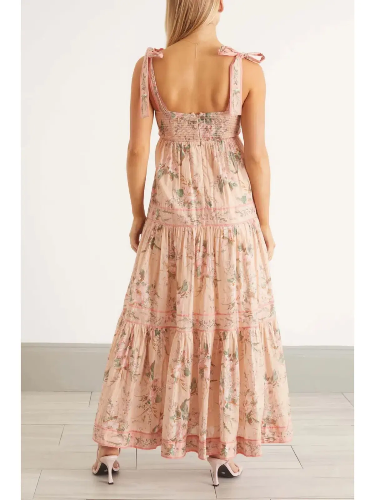  Zimmermann Moonshine Tie Shoulder Maxi Dress Floral Size 3 / AU 14 - Image 2