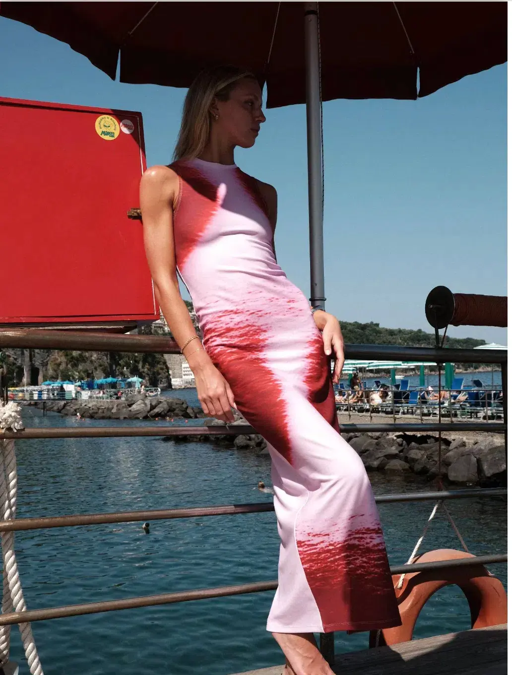 With Harper Lu Racer Dress  Isola Ocean Size 8  - Image 2