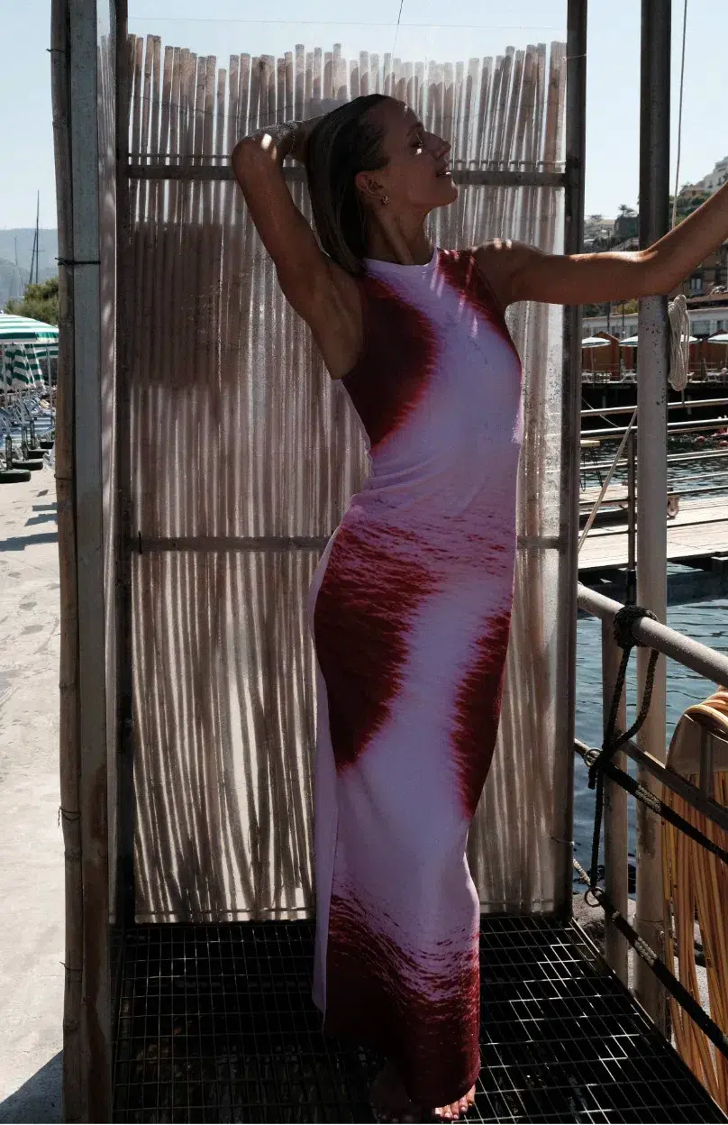 With Harper Lu Racer Dress  Isola Ocean Size 8  - Image 4