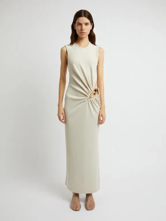 Christopher Esber Float Buckle Tank Dress Cream Size 6 - Image 1