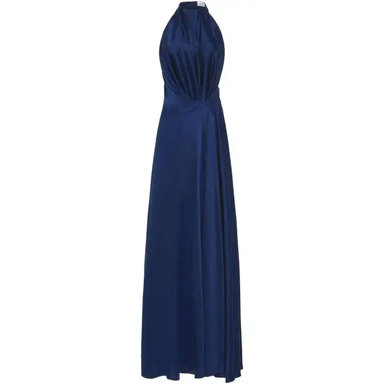 Bianca Spender Prussian Silk Isabella Gown Navy Size 14 - Image 3