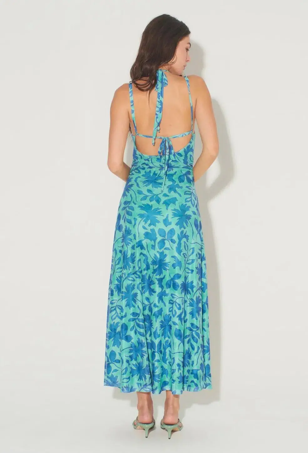 Hansen and Gretel Odessa Dress Aqua Leaf Size 6  - Image 3
