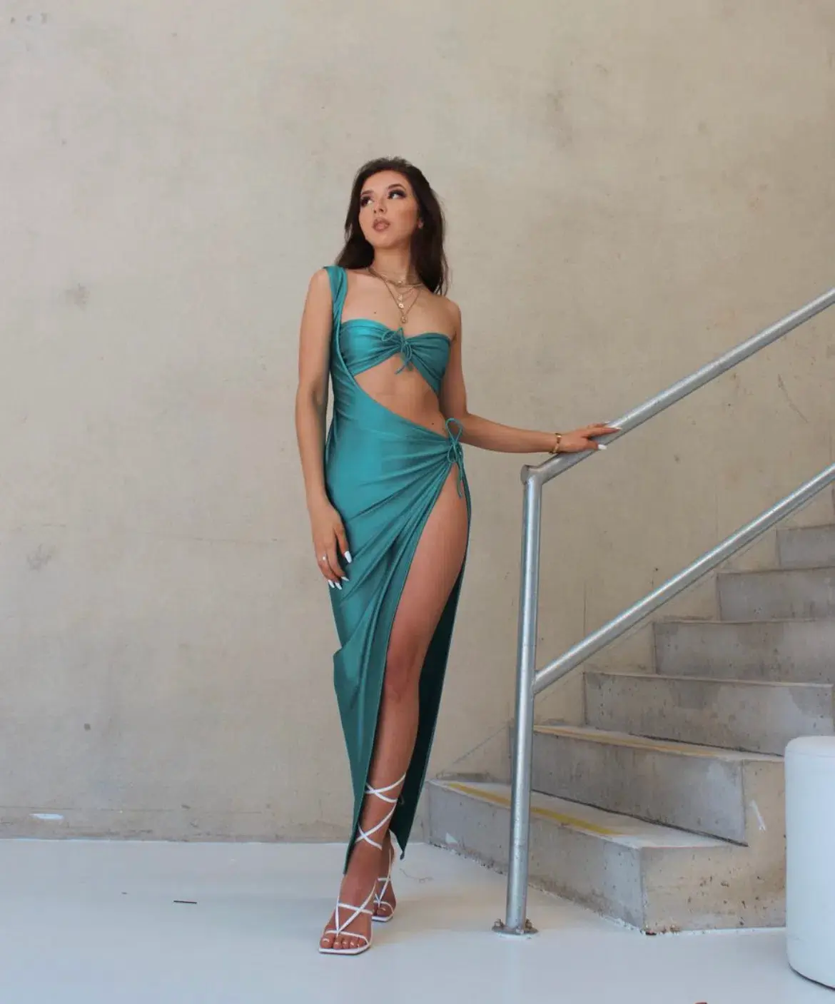 Jaste The Label Amazonite Dress Green Size 10  - Image 1