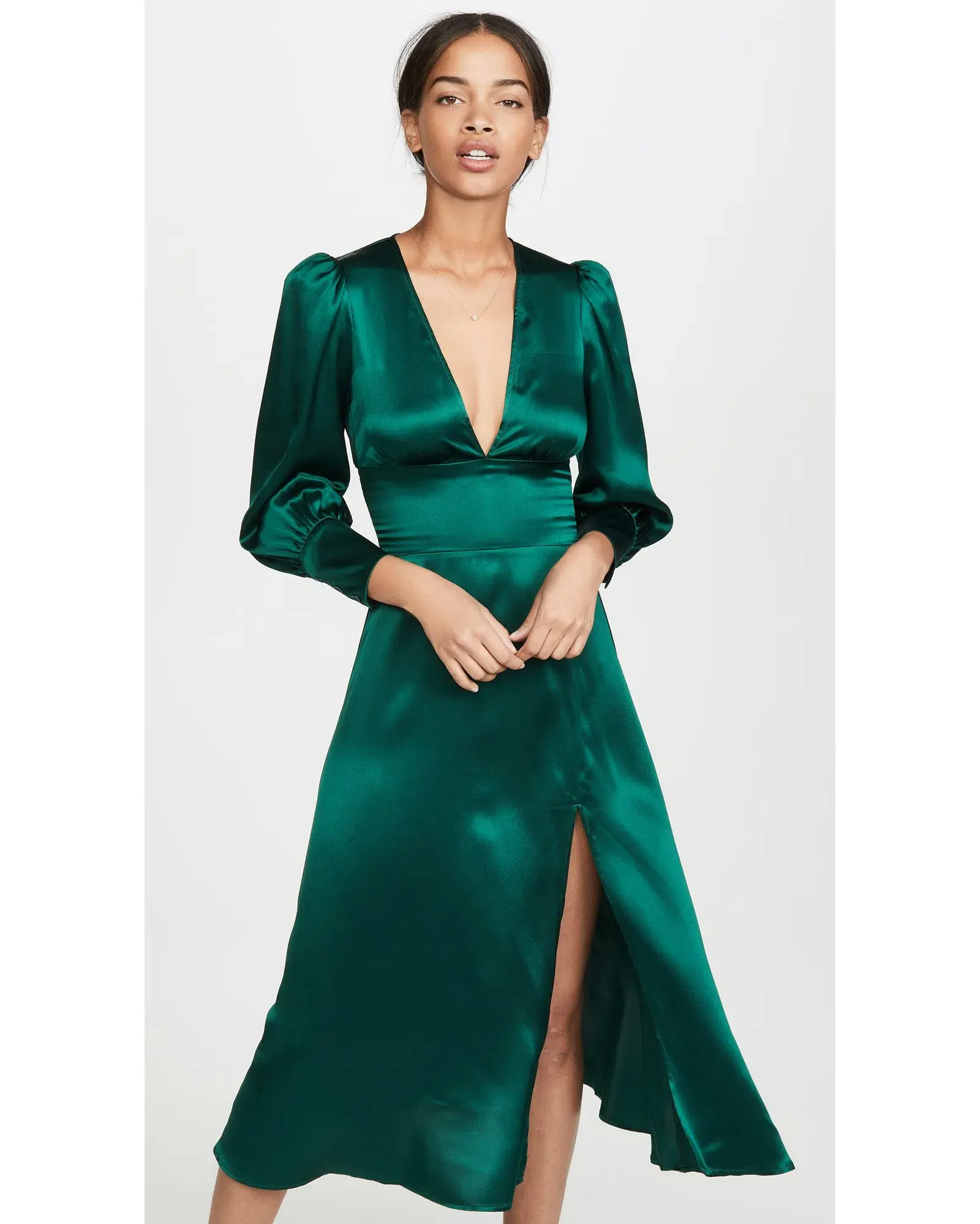 Reformation Keats Dress Emerald  Size AU 10  - Image 2