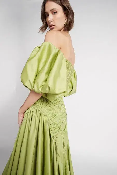 Aje Siren Cropped Top and Midi Skirt Set Green Size 4 - Image 4