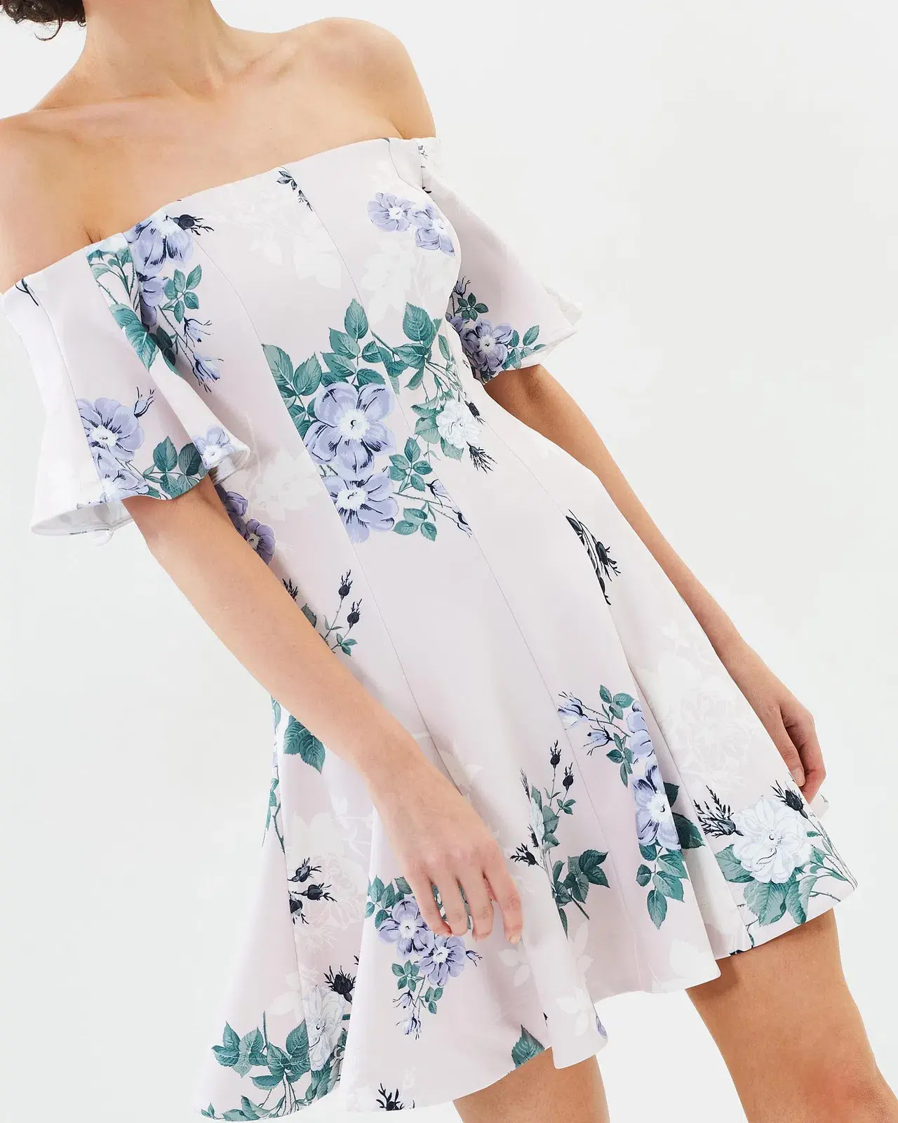 Lover Petunia Off Shoulder Mini Dress Floral Size 6 - Image 5