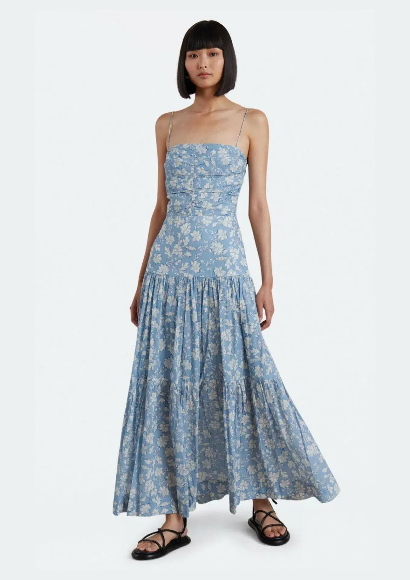 Bec & Bridge Floral Skies Maxi Dress Blue Size 8 - Image 1