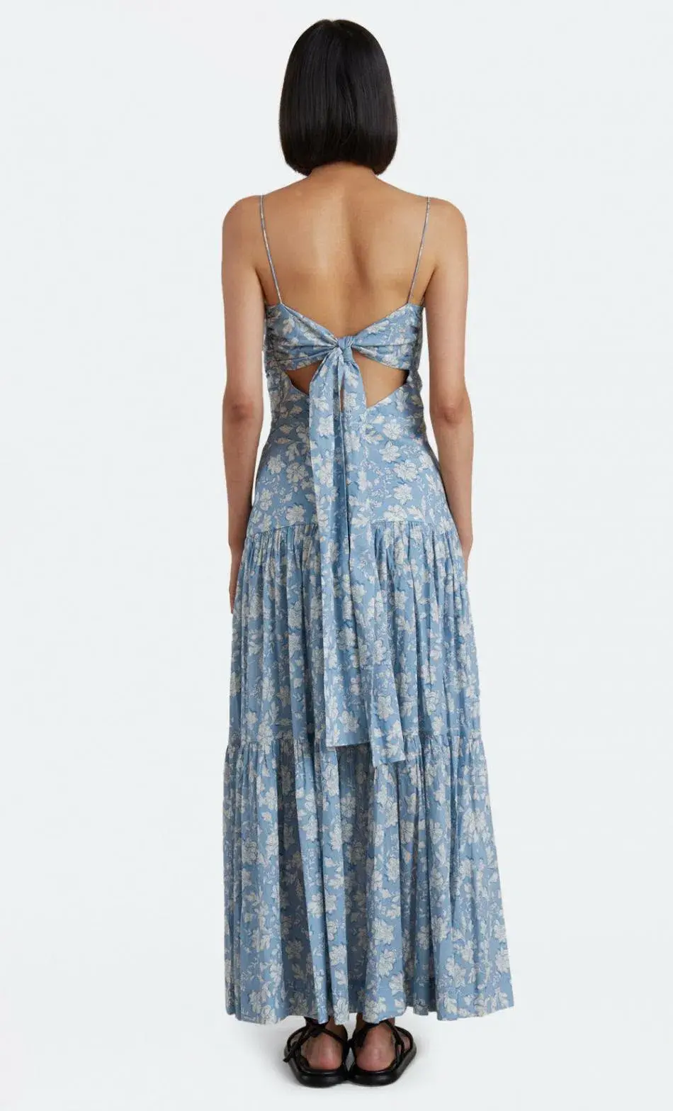 Bec & Bridge Floral Skies Maxi Dress Blue Size 8 - Image 3
