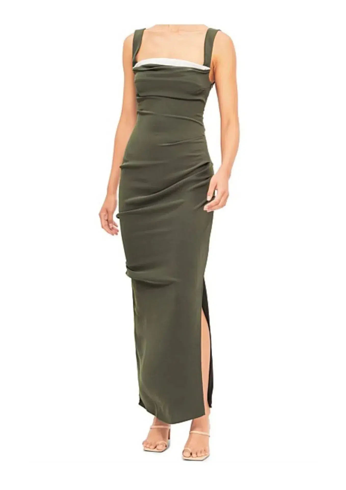 Paris Georgia Raf Dress in Seaweed Size 8 - Image 1