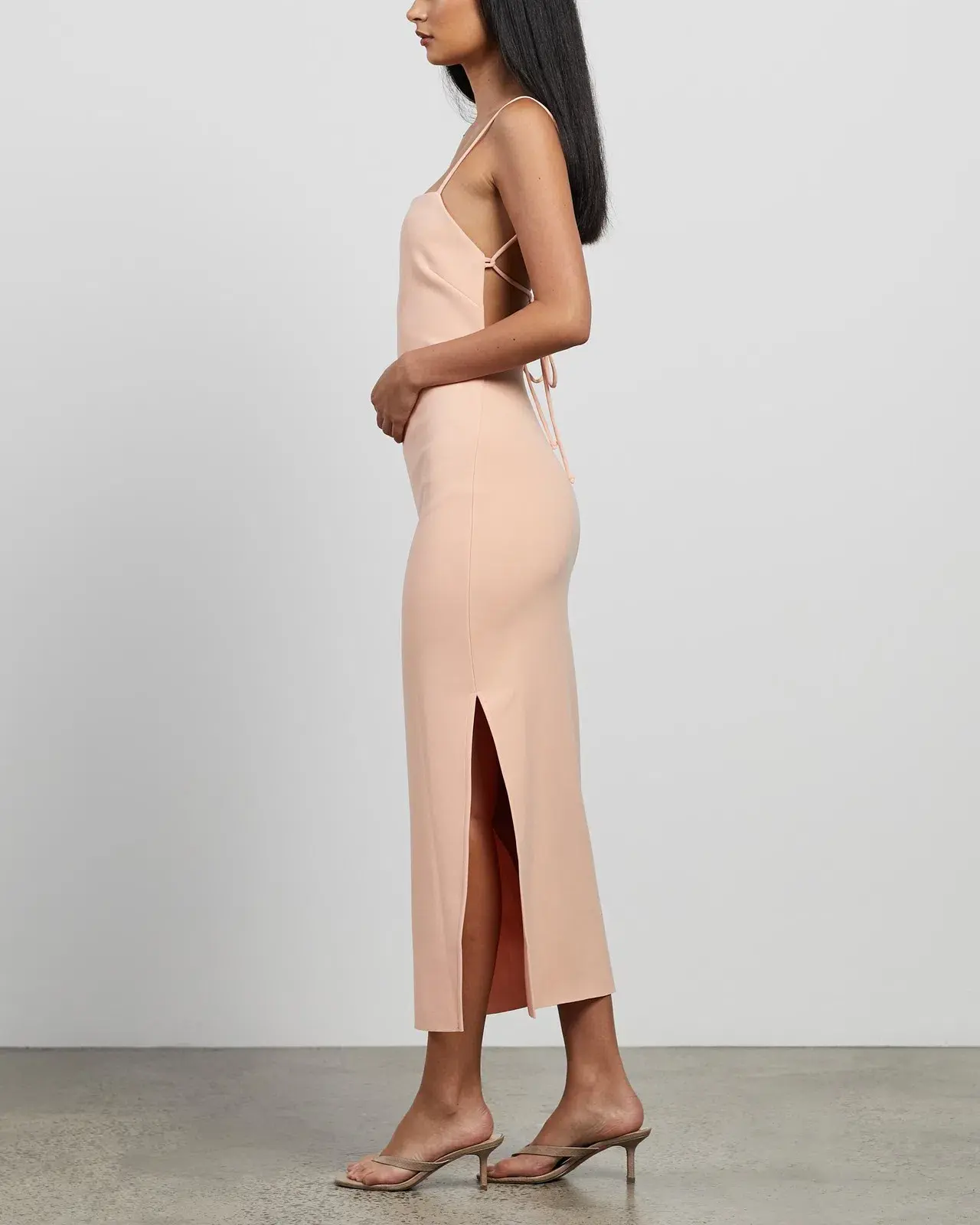 Bec & Bridge Maddison Midi Dress Peach Size 8 - Image 2