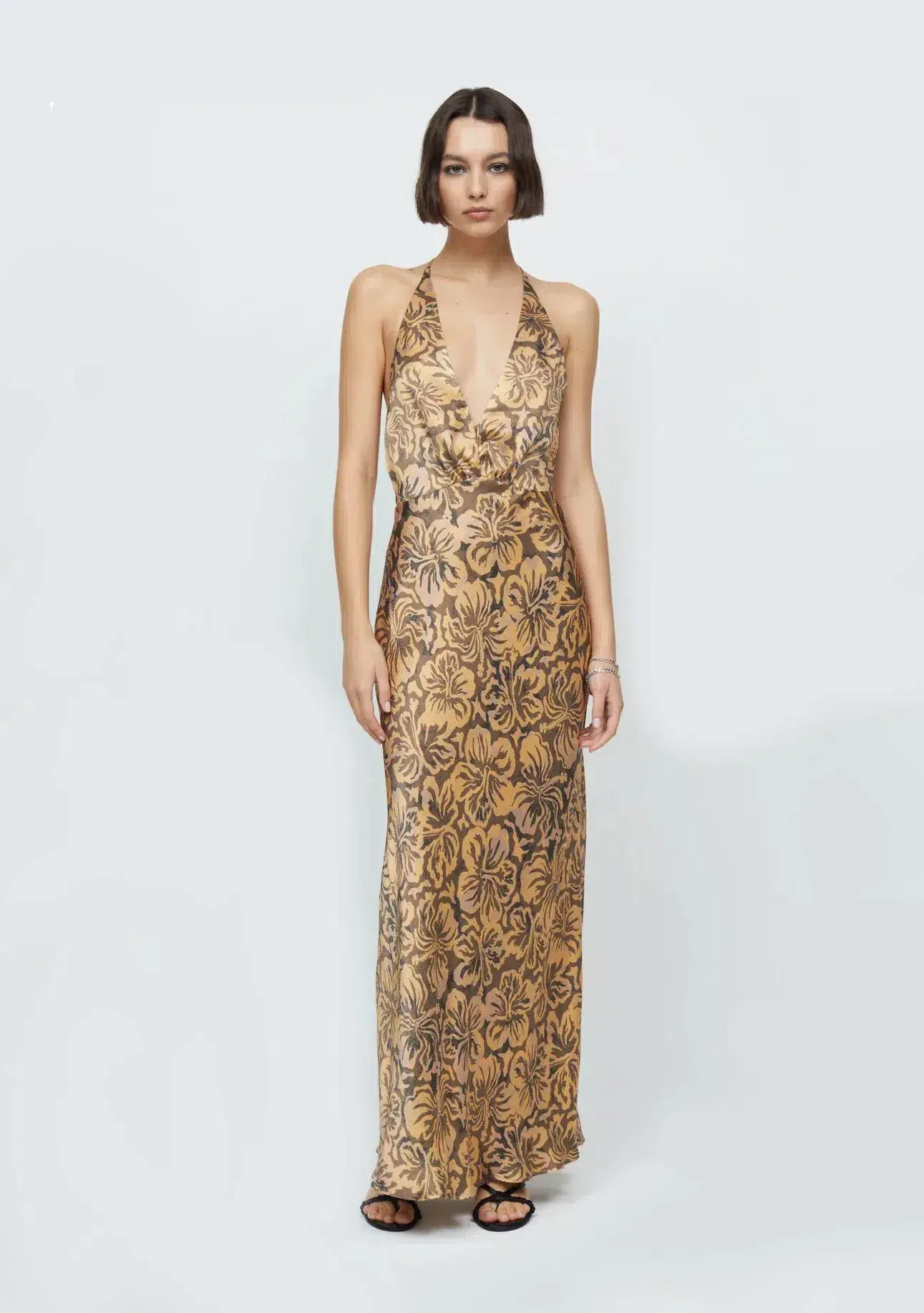Bec & Bridge Samara Halter Maxi Dress Floral Size 6 - Image 1