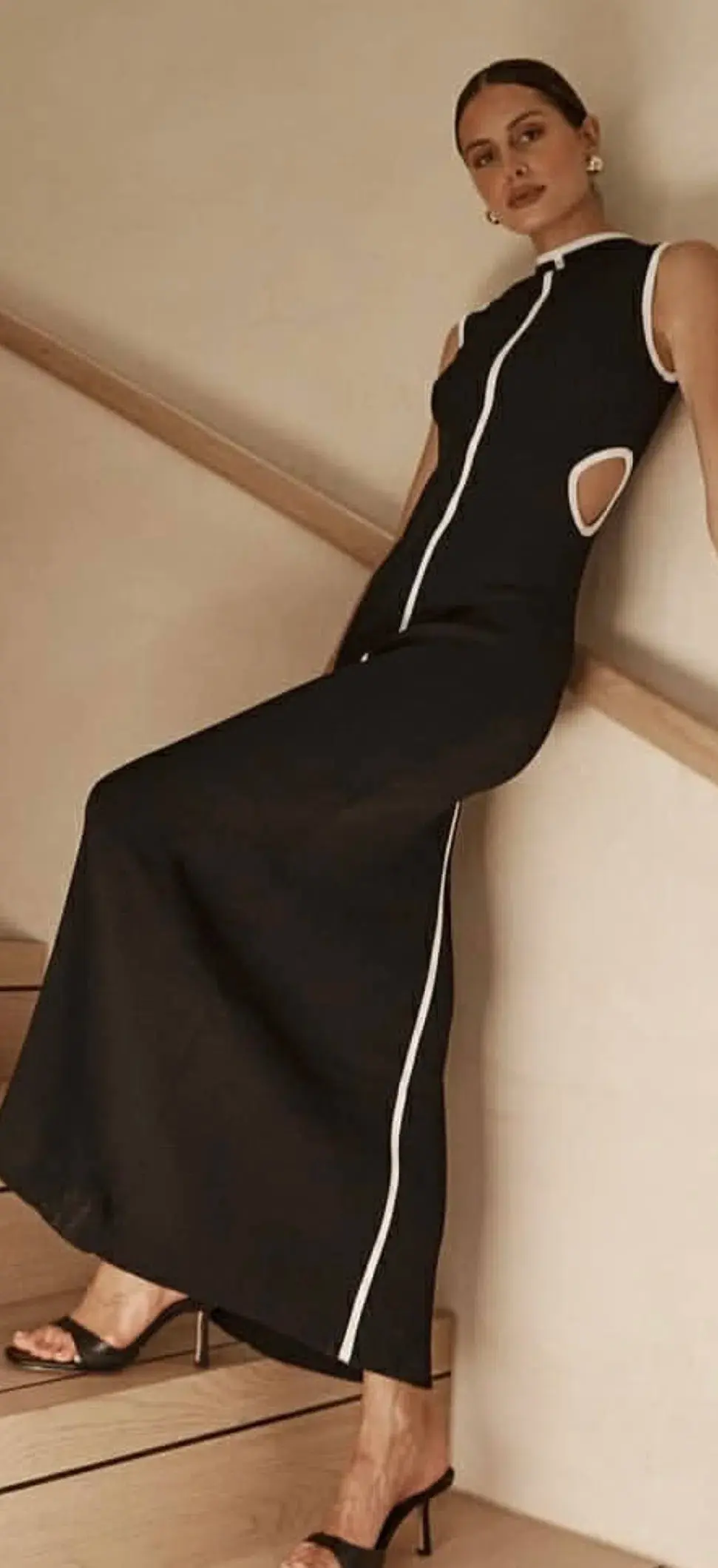 Dissh Binding Knit Midi Dress in Black Size S / AU 8 for rent on The Volte - main image