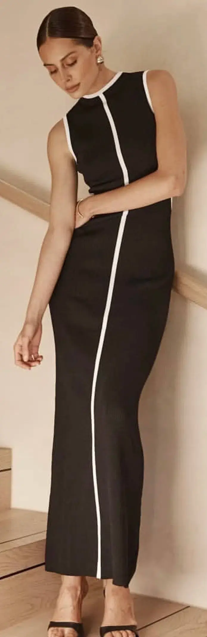 Dissh Binding Knit Midi Dress in Black Size S / AU 8 - Image 2