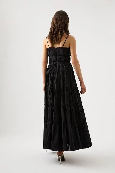 Aje Luna Tiered Maxi Dress Black Size 6 - Image 3