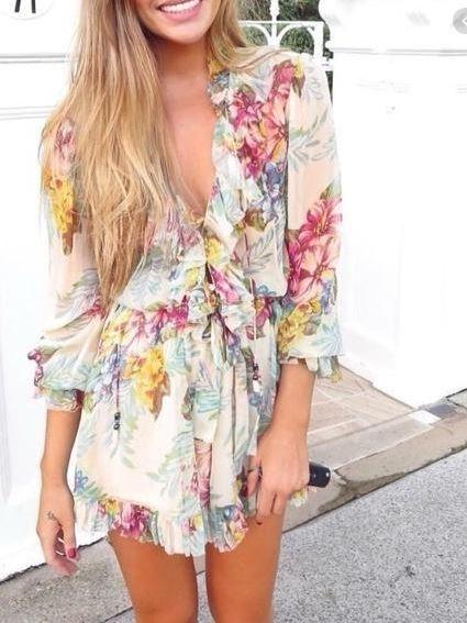Zimmermann Kali Playsuit Floral Size 0 / AU 8 - Image 1