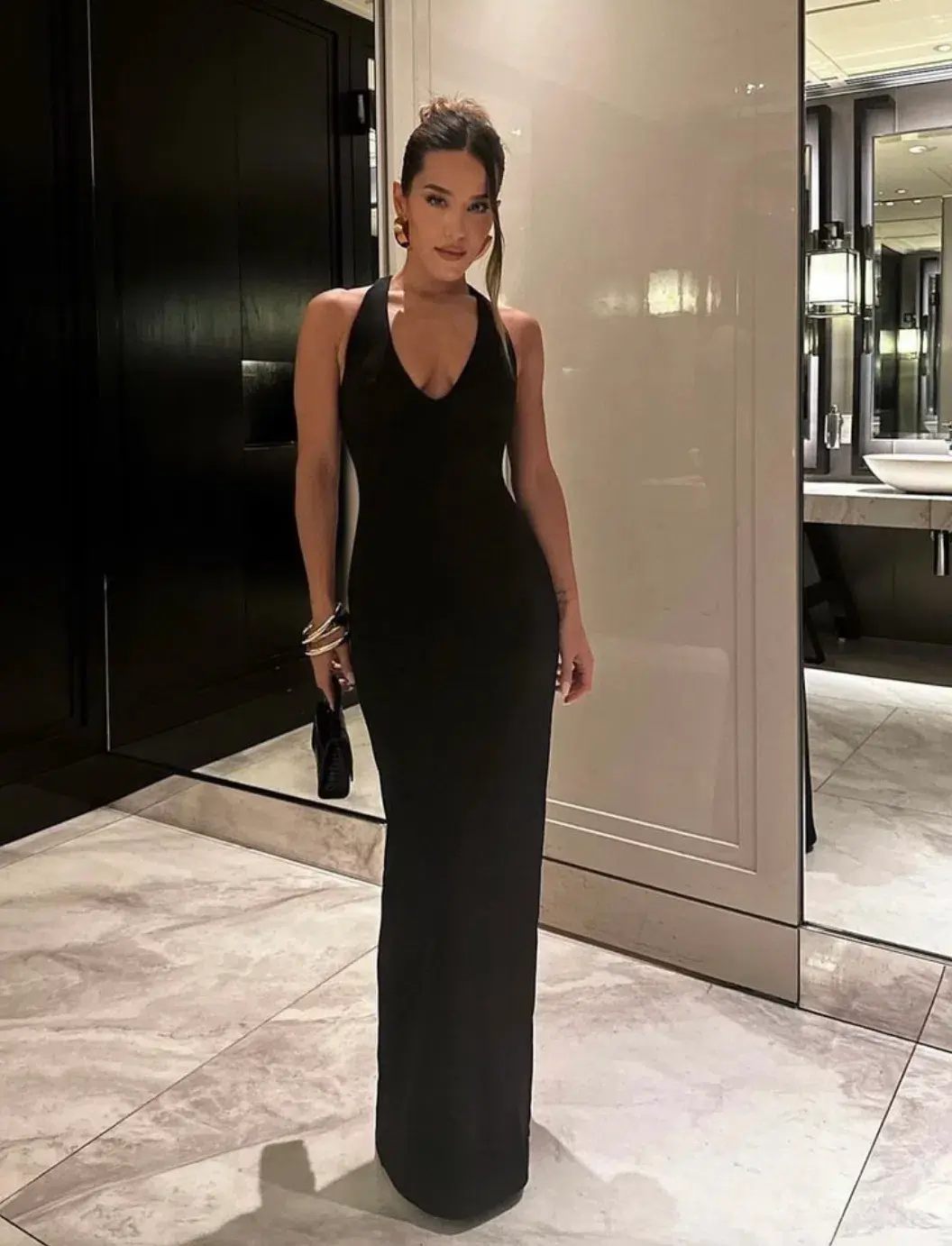 Effie Kats Eiza Gown Black Size 10 - Image 2