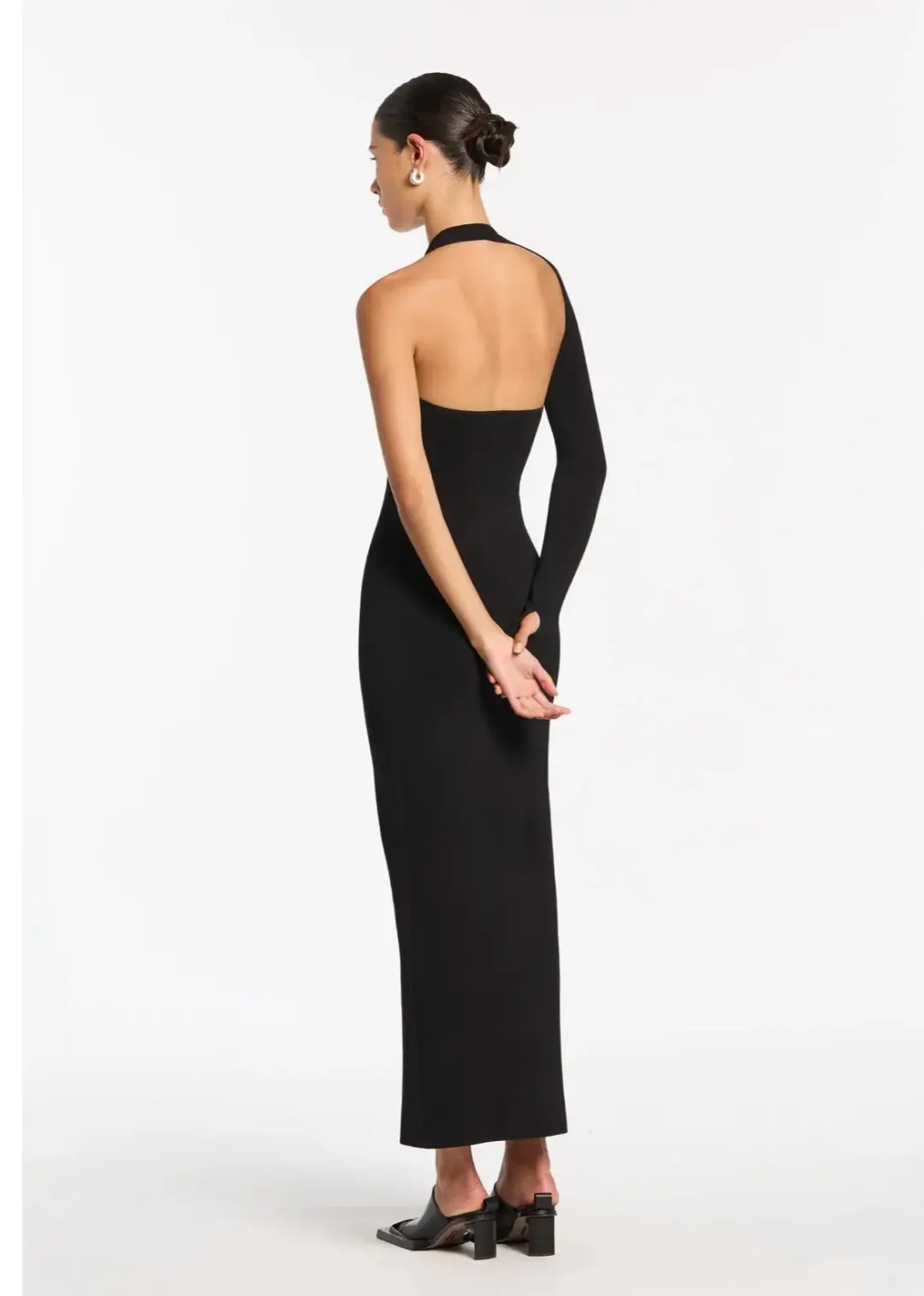 Sir the Label Manifesto Sleeve Midi Dress Black Size 10 for rent on The Volte - main image