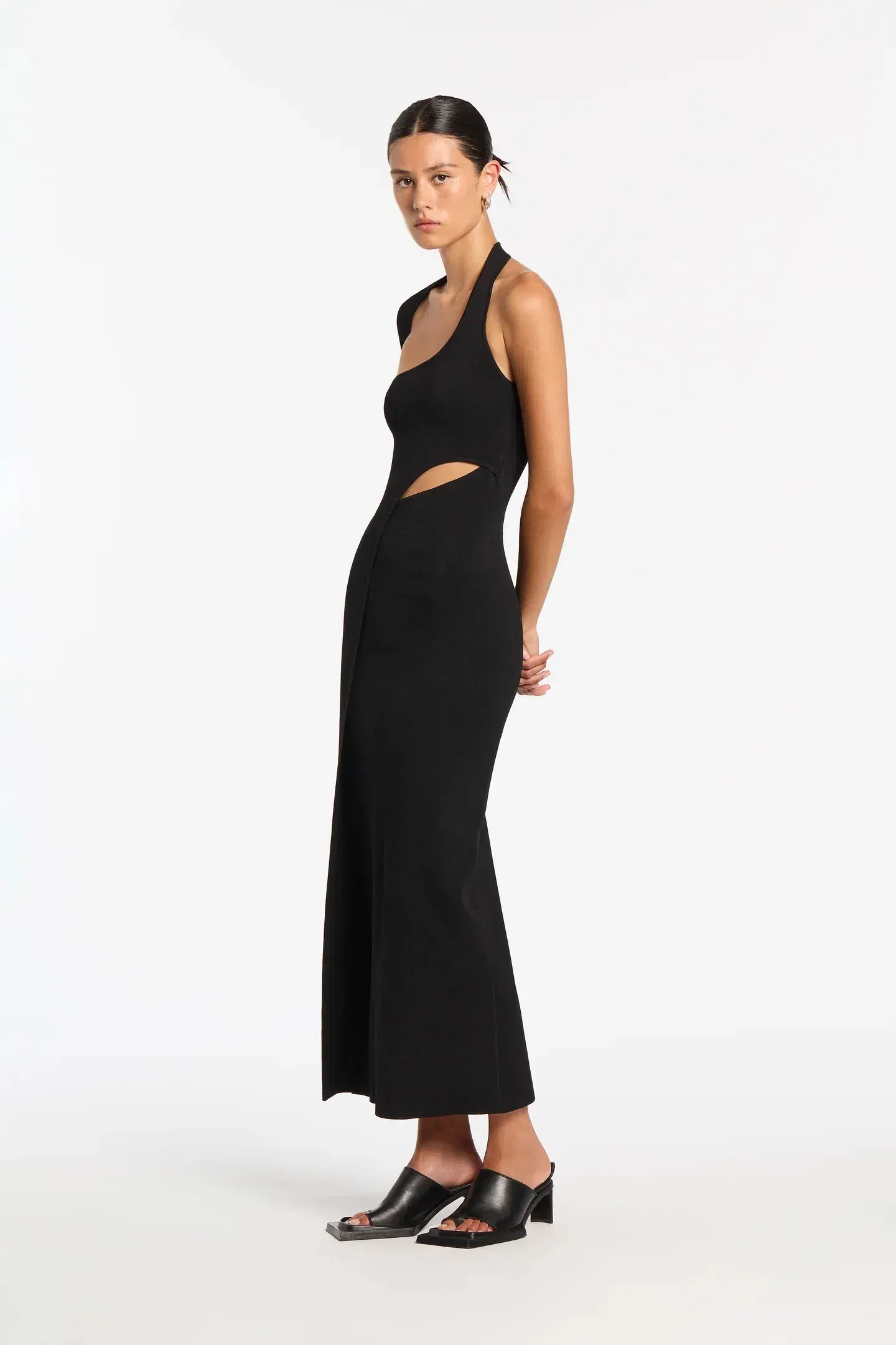 Sir the Label Manifesto Sleeve Midi Dress Black Size 10 - Image 4