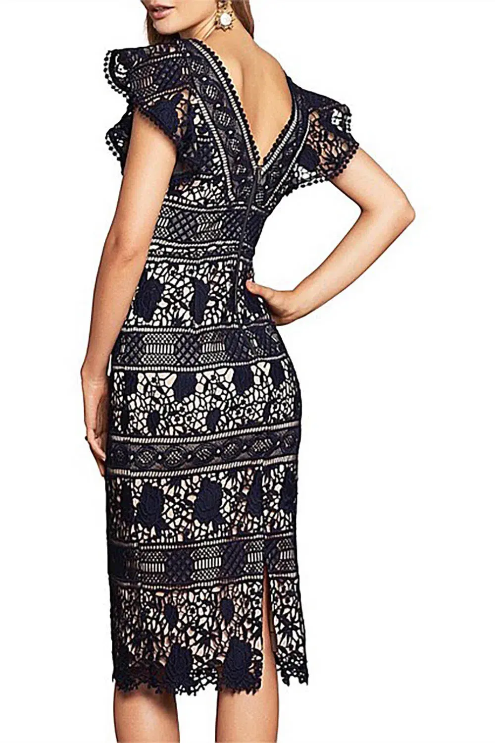 Love Honor Marina Midi Dress in Navy Size 10 - Image 2