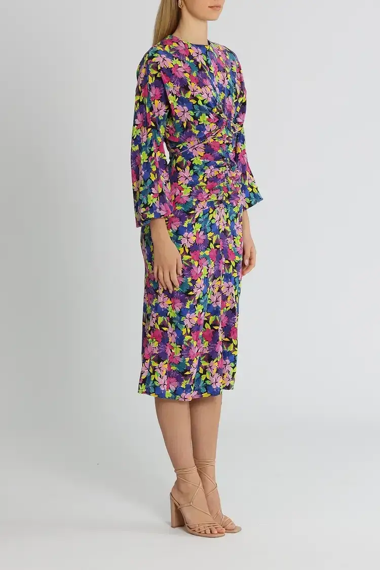 Rebecca Vallance La Isla Bonita Midi Dress Multi Print Size 14 - Image 2