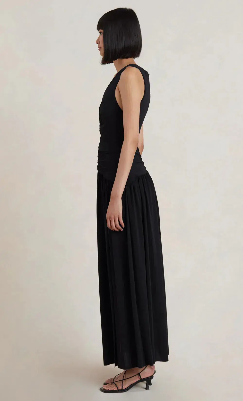 Bec & Bridge Lindsey V Maxi Dress Black Size 6 - Image 2