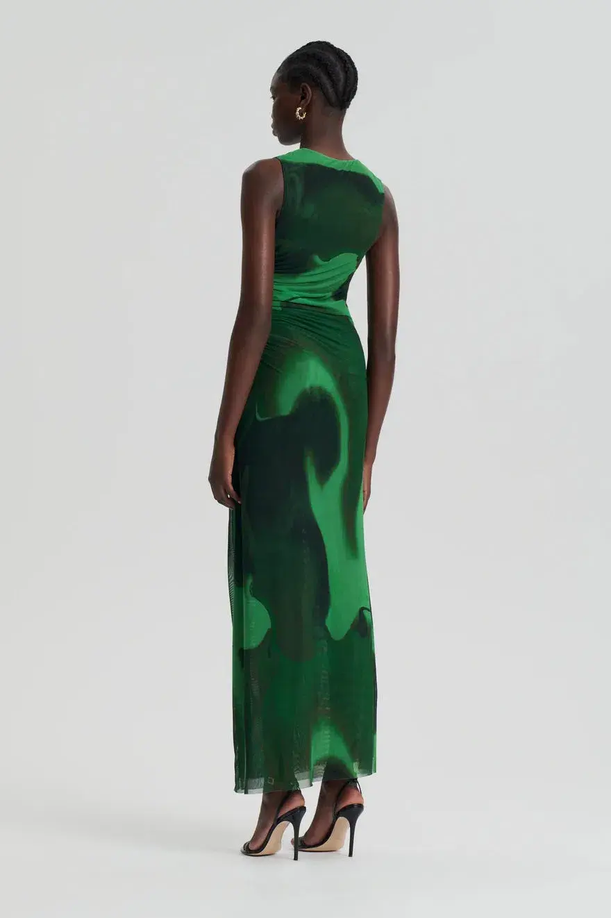 Scanlan Theodore Italian Watercolour Dress Green Print Size 14 - Image 3