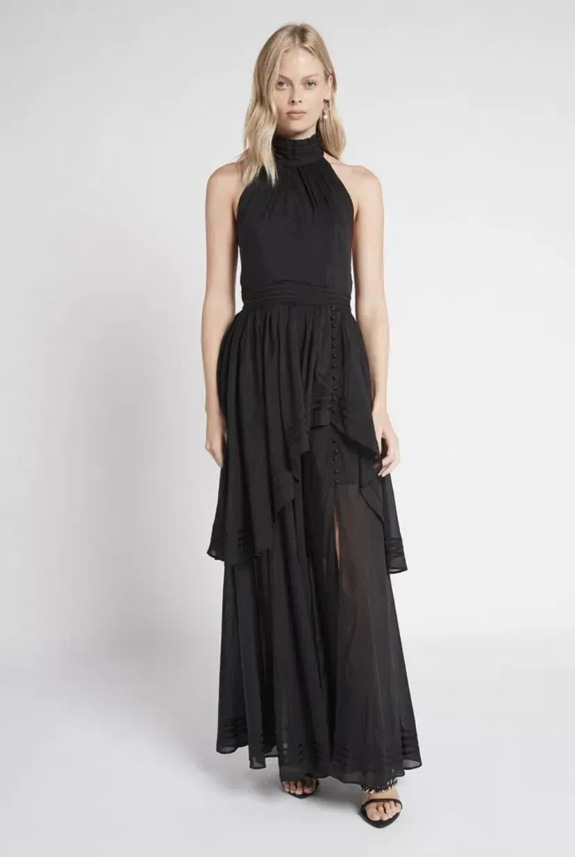 Aje Bungalow Sienna Dress Black Size 6 - Image 1