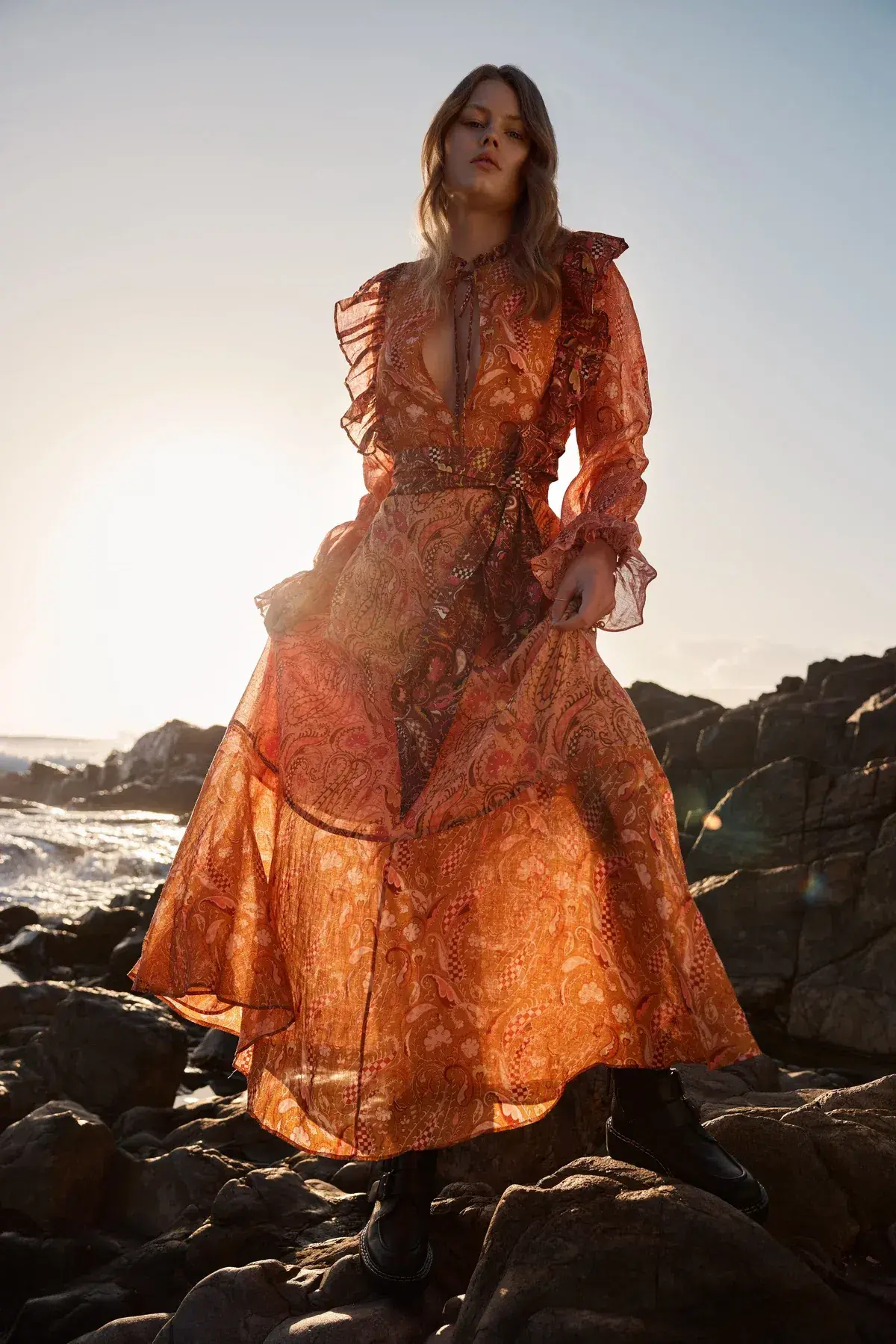 Kate Ford Matien Flare Gown Print Size 0/AU 6 - Image 1