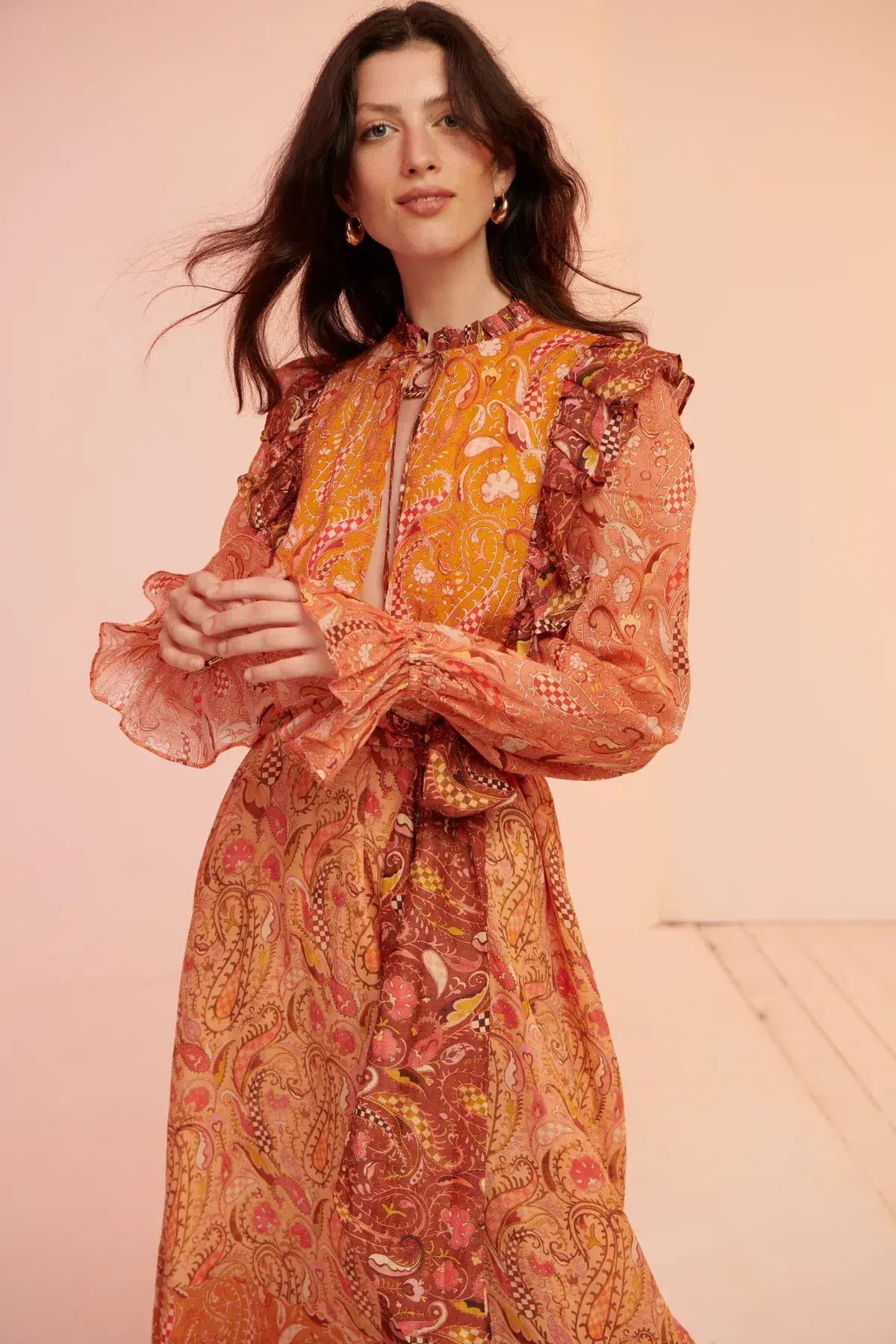 Kate Ford Matien Flare Gown Print Size 0/AU 6 - Image 2
