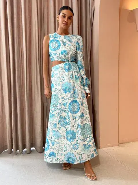 Kate Ford Nemea Opened Gown Floral Size 6 - Image 1
