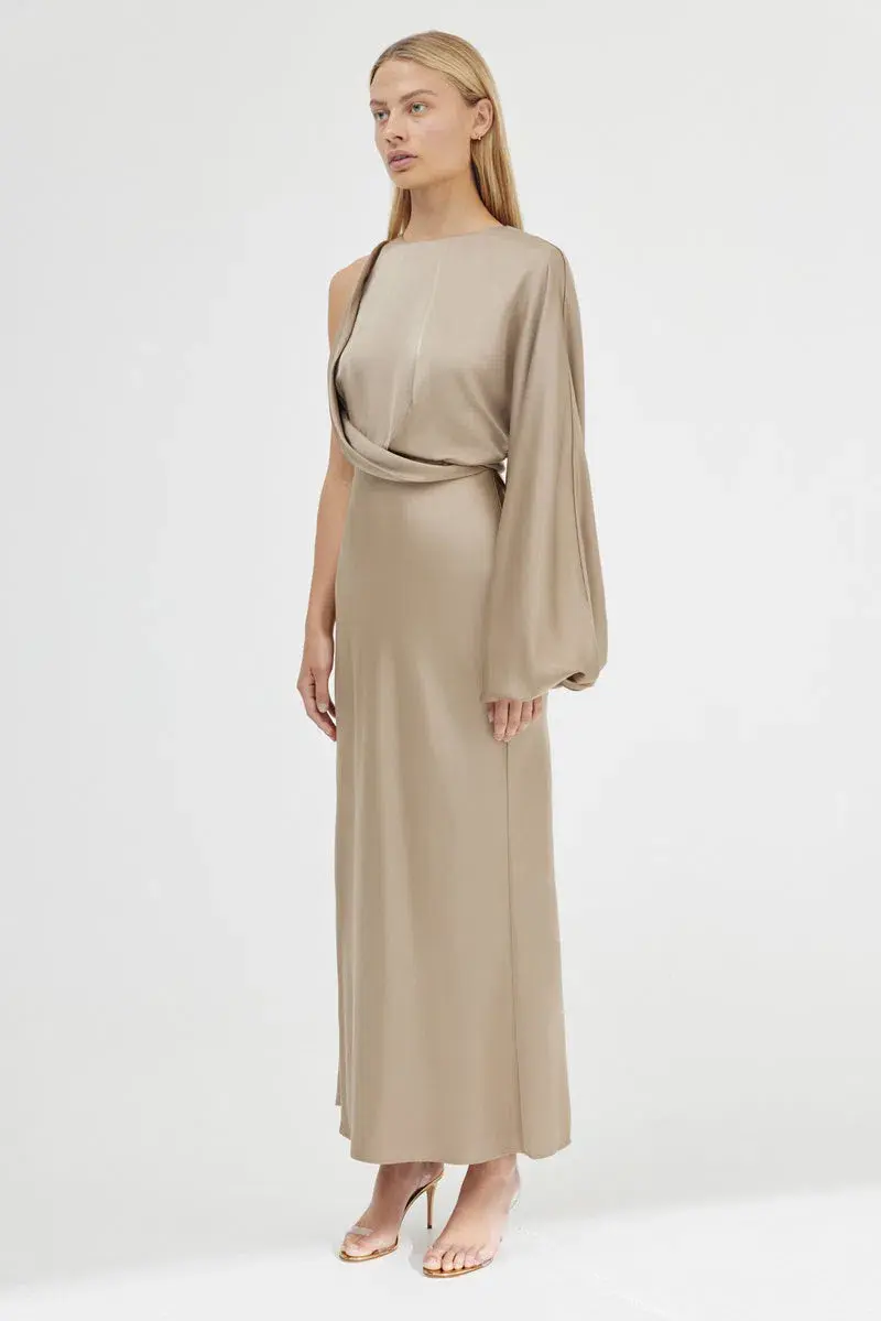 Significant Other Alessia One Shoulder Dress in Latte Size 14 - Image 2